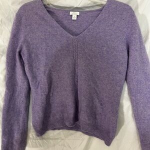 Apt.9 Purple Cashmere V-Neck Women's Sweater